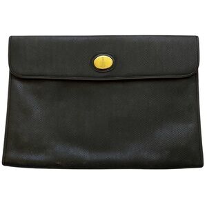 Mark Cross 1845 Vintage Textured Black Leather Portfolio Laptop Sleeve 16” WORN